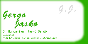 gergo jasko business card